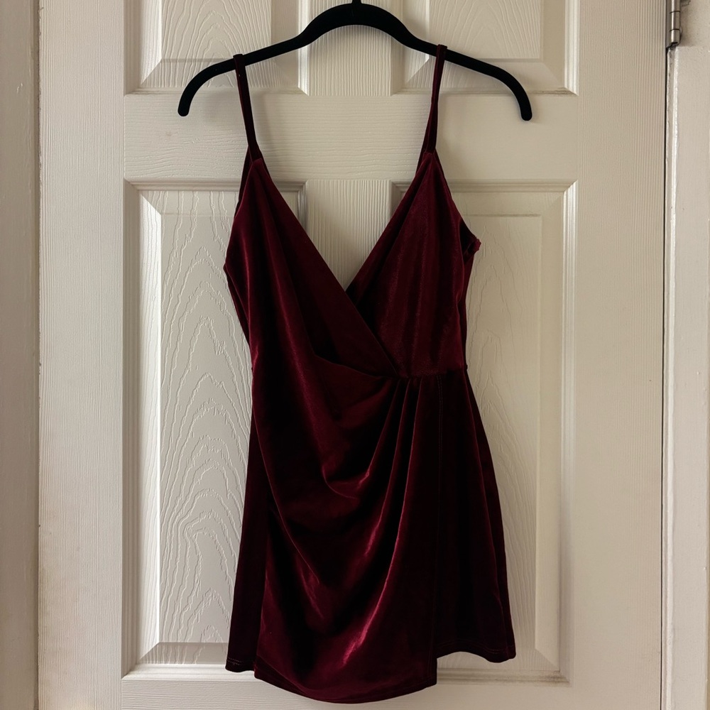 Windsor Deep Red Velvet Romper